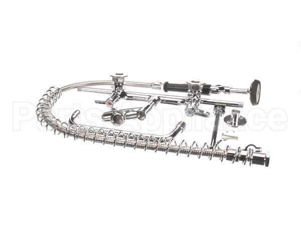 5PR-8W10 T&S Brass Pre-Rinse, Wall Mount Base, 8 Centers, 6