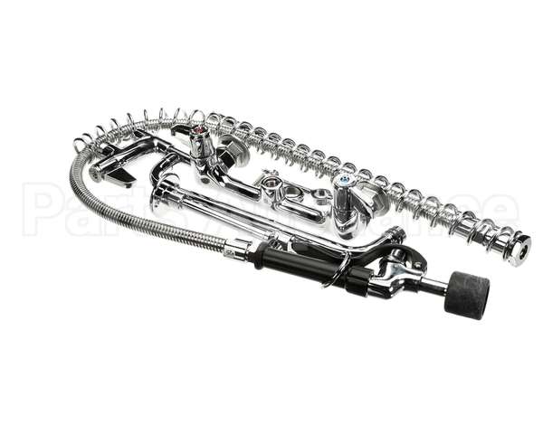 5PR-8W12-C T&S Brass Pre-Rinse Unit: 8 Wall Mount, Low-Flow S