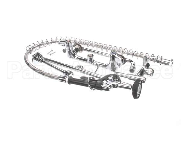 5PR-8W12 T&S Brass Pre-Rinse, Wall Mount Base, 8 Centers, 6