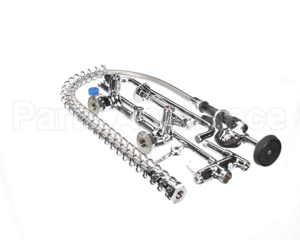 5PR-8W14 T&S Brass Pre-Rinse, Wall Mount Base, 8 Centers, 6