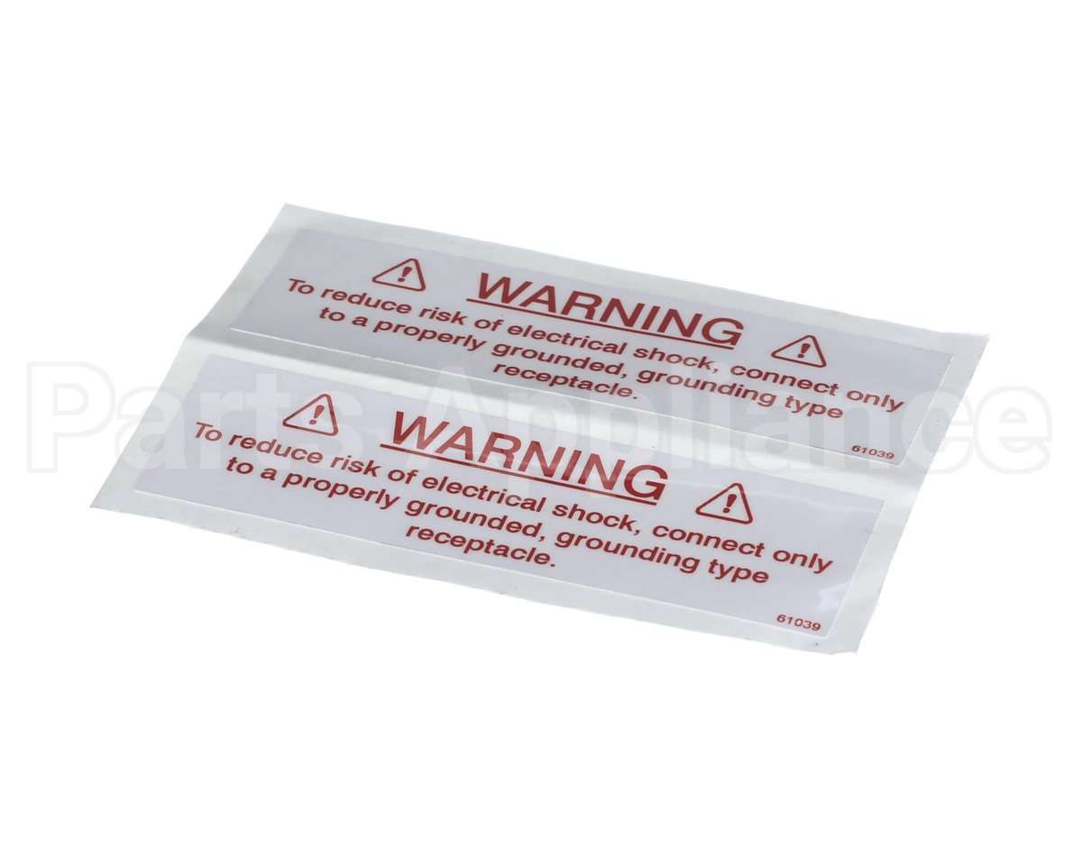 61039 Henny Penny Label-Electrical Warning