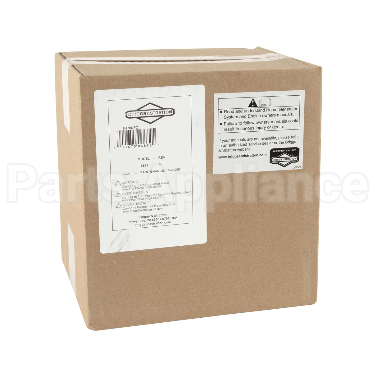 6872 Briggs & Stratton Acc Kit Maintenance 17-26000