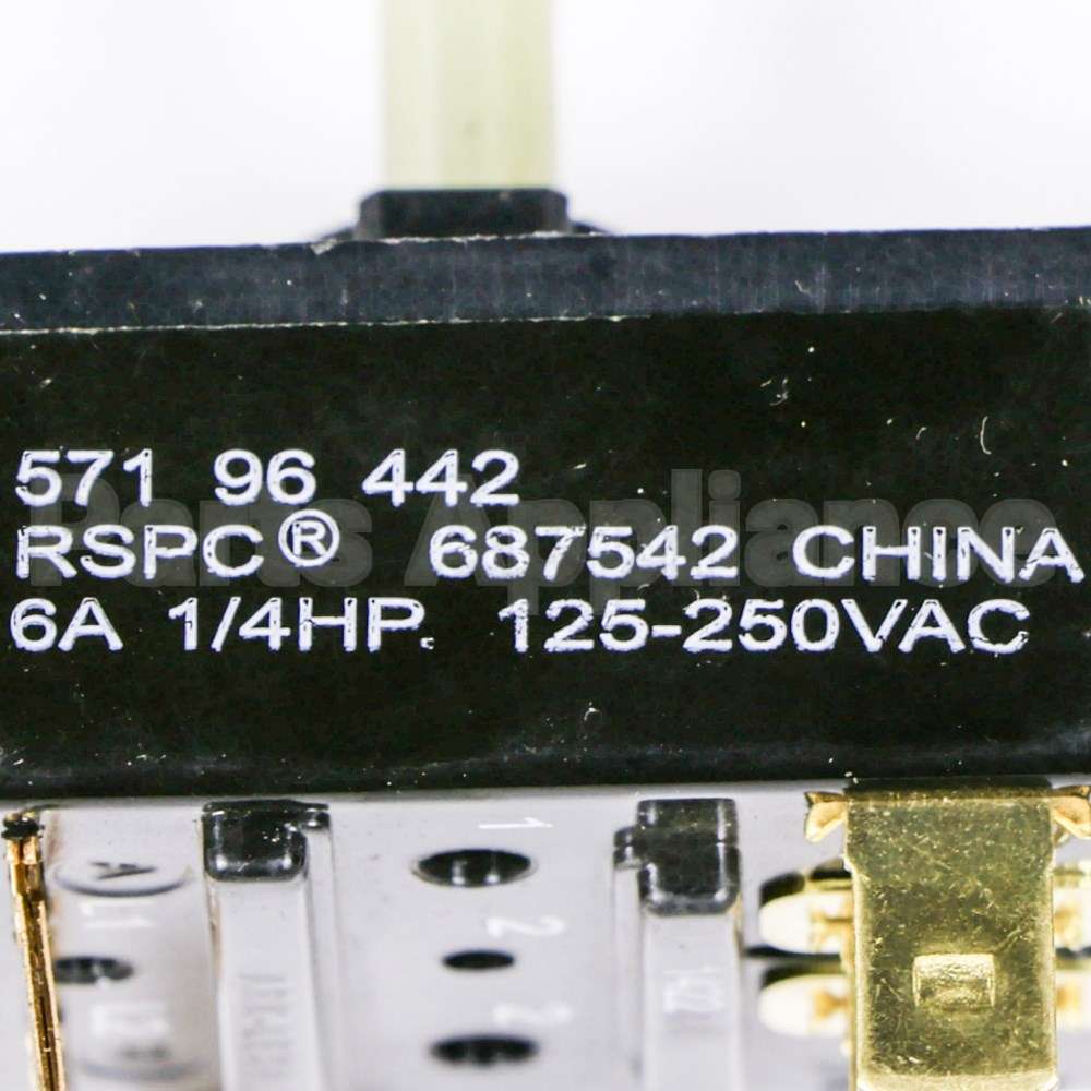 687542 Speed Queen Switch,Temp Selector(4 Position)