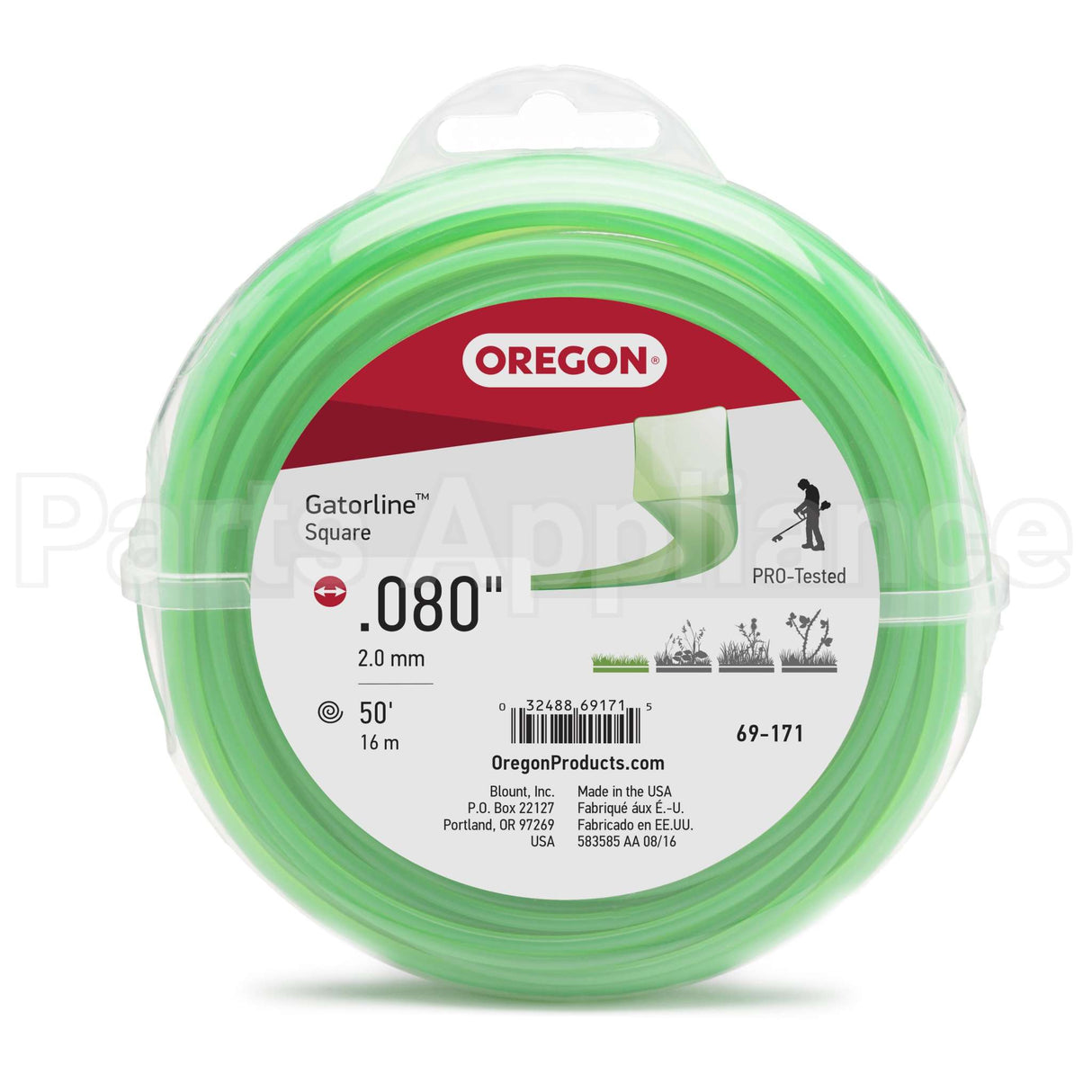 69-171 Oregon Gatorlinesquare .080 50Ft Don