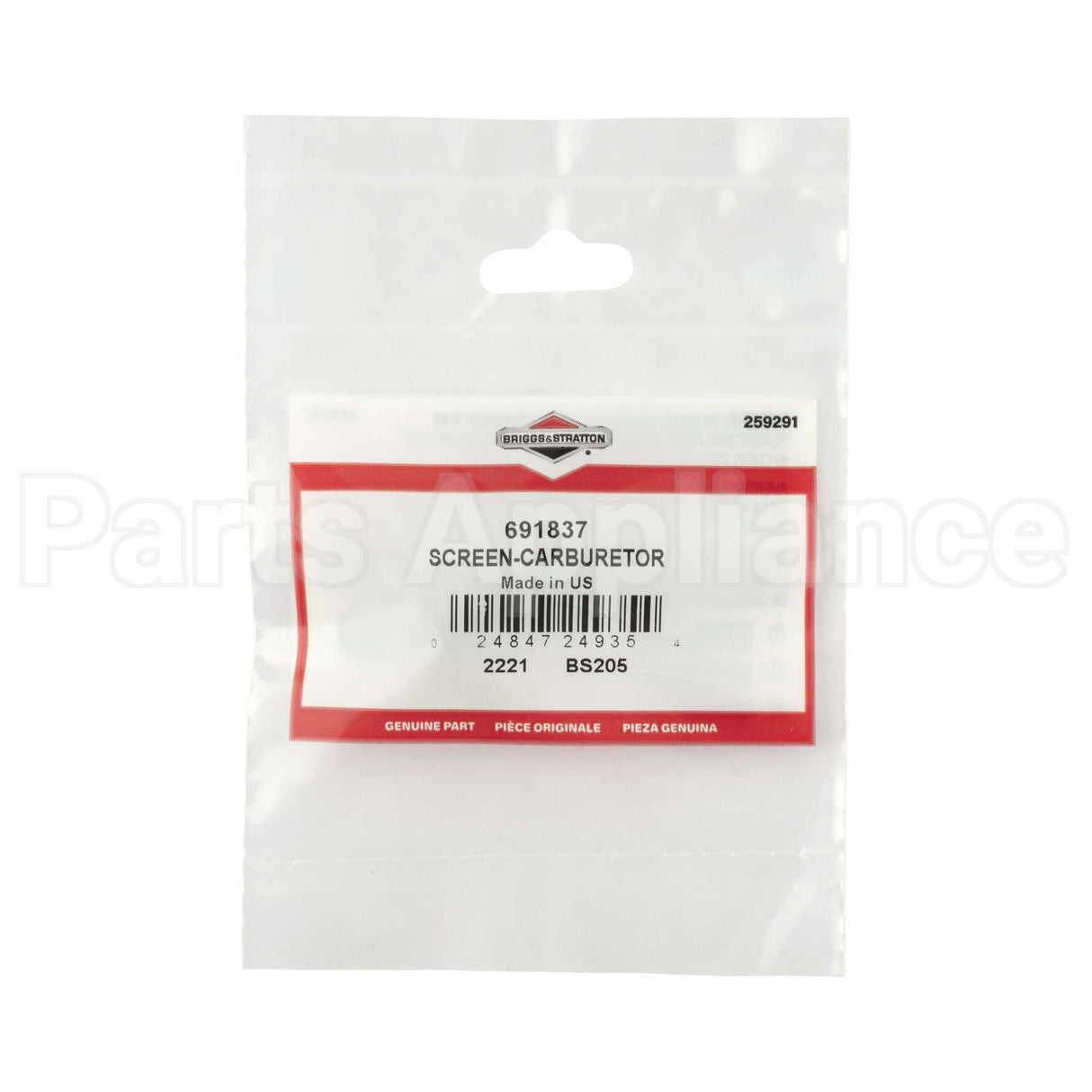 691837 Briggs & Stratton Screen-Carburetor