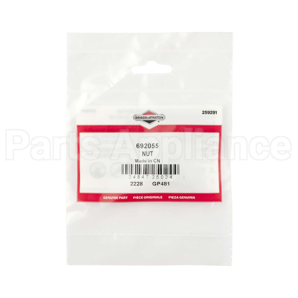 692055 Briggs & Stratton Nut