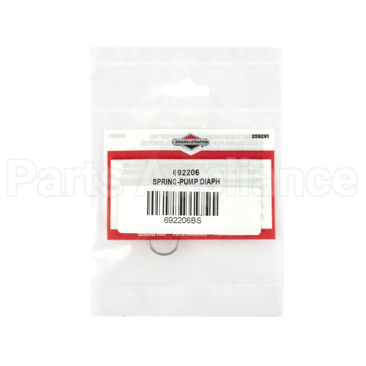 692206 Briggs & Stratton Spring-Pump Diaph
