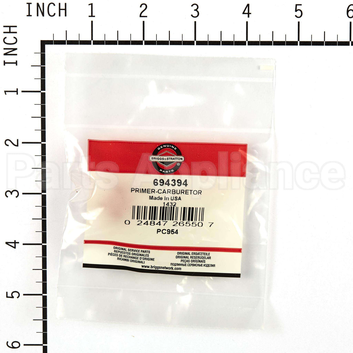 694394 Briggs & Stratton Primer-Carburetor