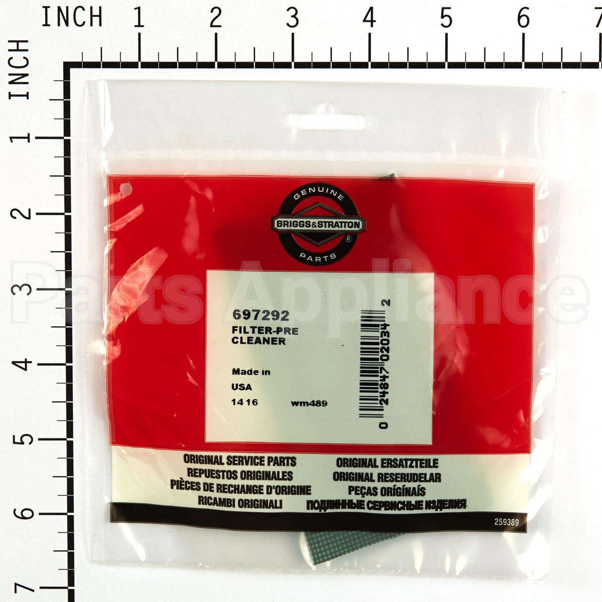 697292 Briggs & Stratton Filter-Pre Cleaner