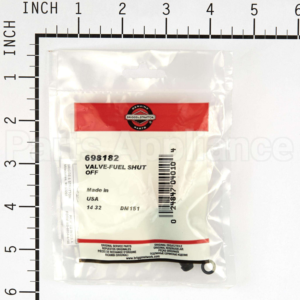 698182 Briggs & Stratton Valve-Fuel Shut Off