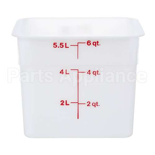 6SFSP148 Compatible Midwest Appliance Parts Container Sq 6Qt -148 Poly/White