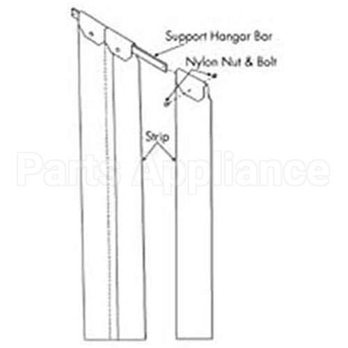 701035 Compatible Waste King Kason - 401Sc6063884 Curtain, Strip