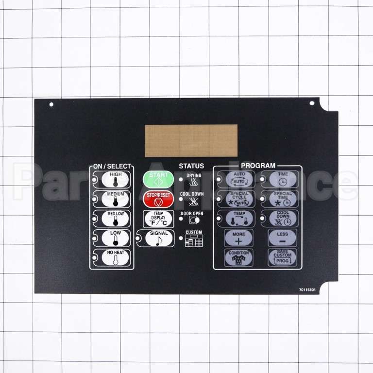 70115801 Speed Queen Overlay,Opl Micro-Non Rev Sq