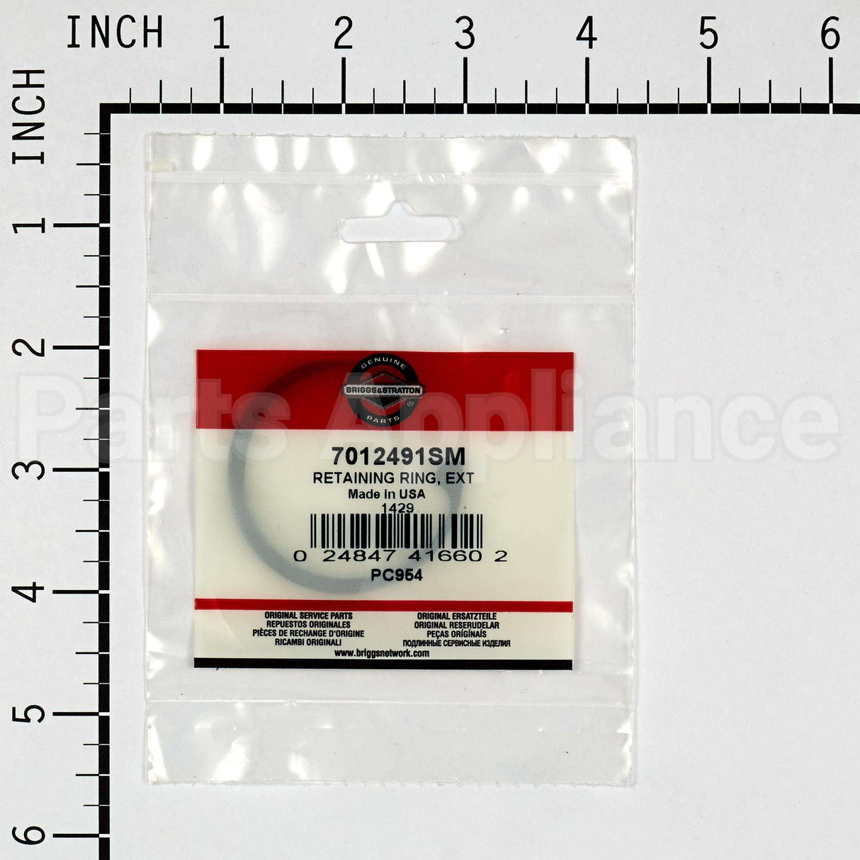 7012491SM Briggs & Stratton Retaining Ring Ext