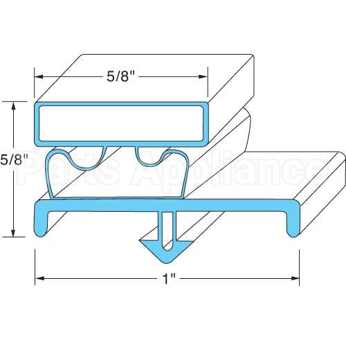 703-963D-03 Compatible Beverage Air Door Gasket 21 1/8" X 23"