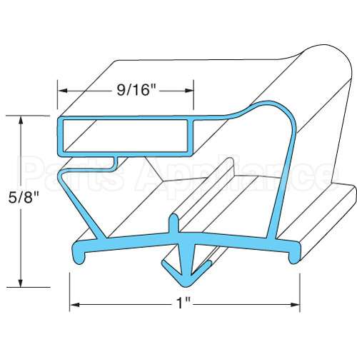 703-963D04 Compatible Beverage Air Door Gasket 23-1/8" X 62-3/4"