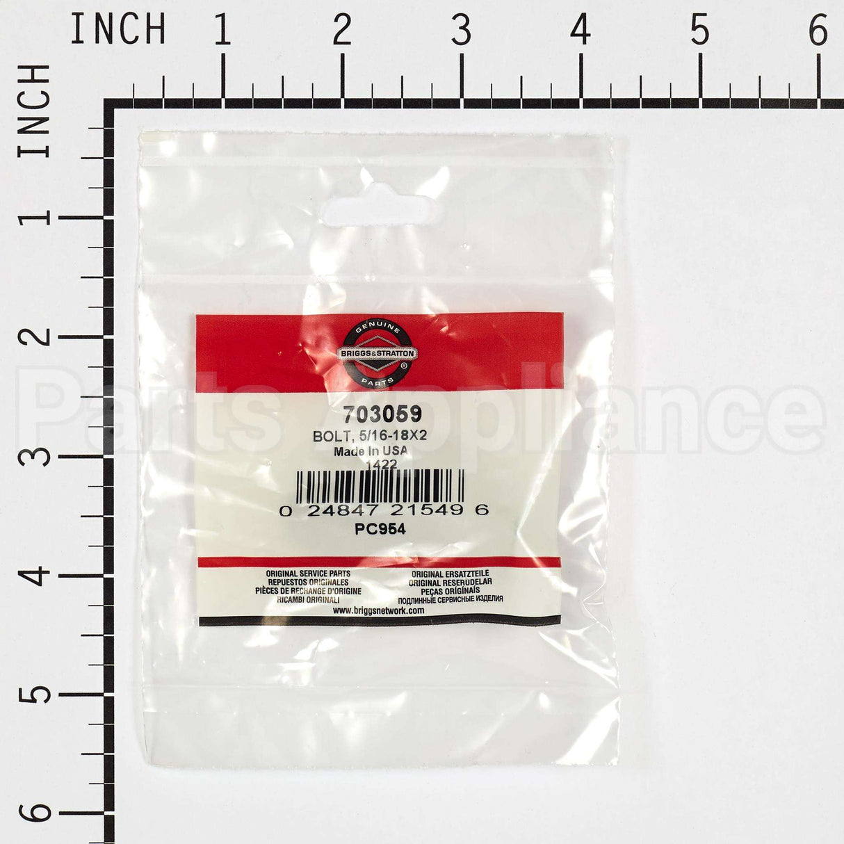 703059 Briggs & Stratton Bolt 5/16-18X2