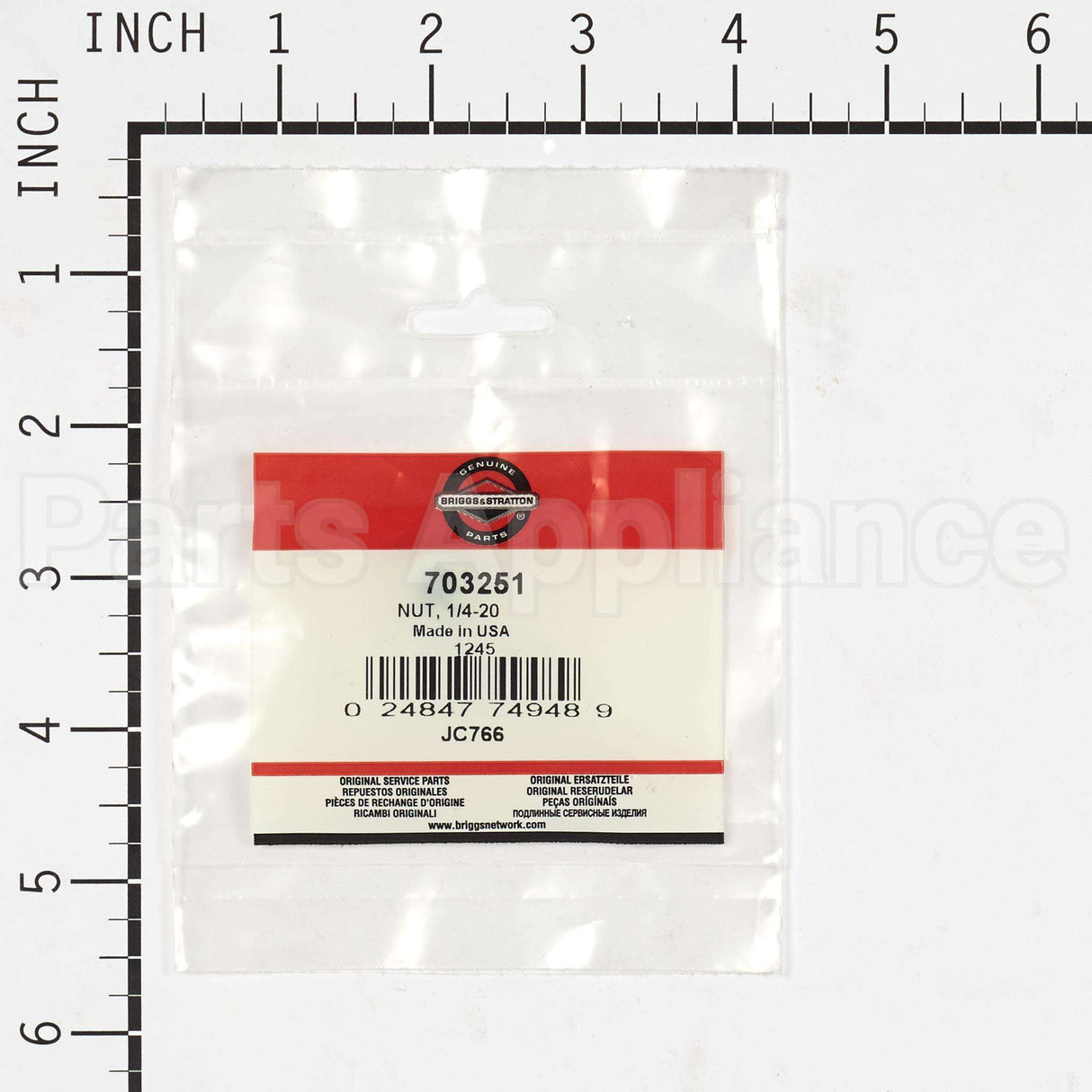 703251 Briggs & Stratton Nut 1/4-20