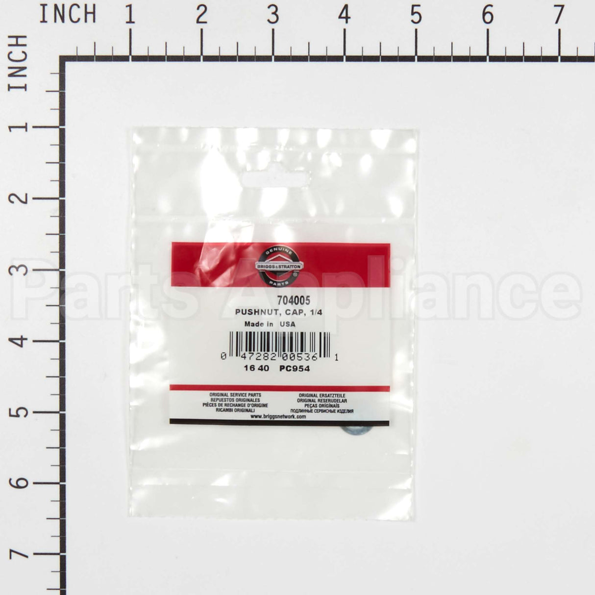 704005 Briggs & Stratton Pushnut Cap 1/4