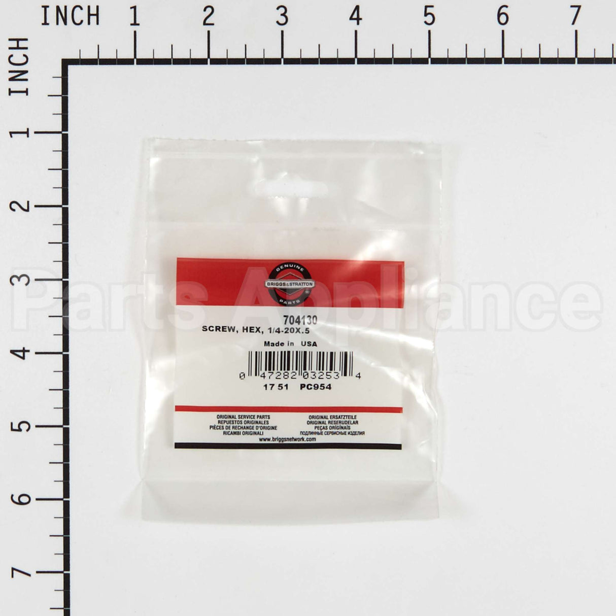 704130 Briggs & Stratton Screw Hex 1/4-20X.5
