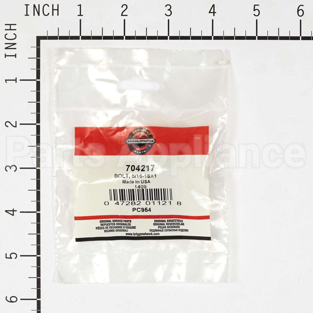 704217 Briggs & Stratton Bolt 5/16-18X1