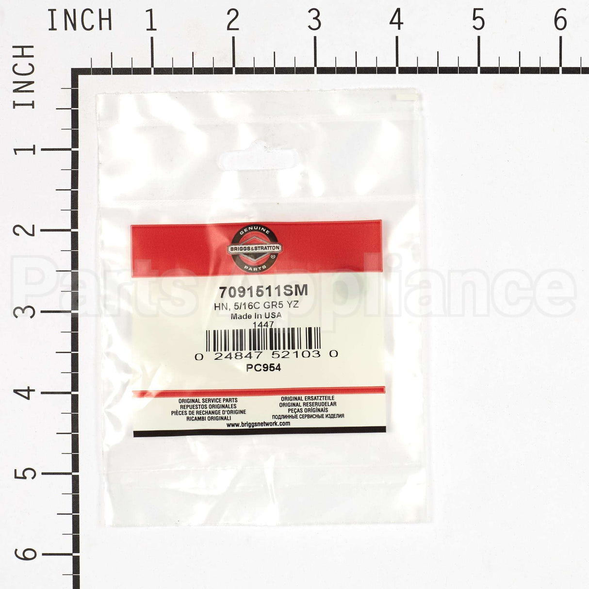 7091511SM Briggs & Stratton Hn 5/16C Gr5 Yz
