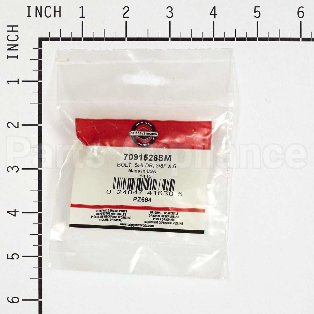 7091526SM Briggs & Stratton Bolt Shldr 3/8F X.6