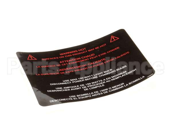 74063 Henny Penny Label-Hot Surf/150W Bulb Scr