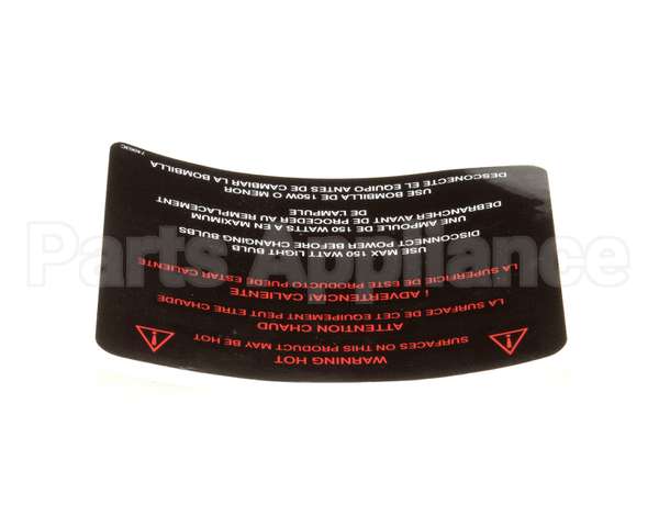 74063 Henny Penny Label-Hot Surf/150W Bulb Scr