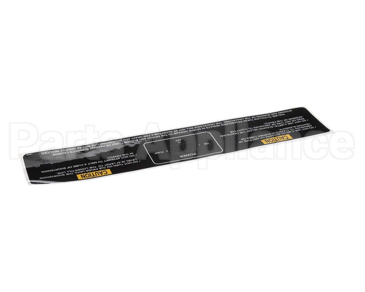 75696 Henny Penny Label-Power/Pump/Melt, Gm