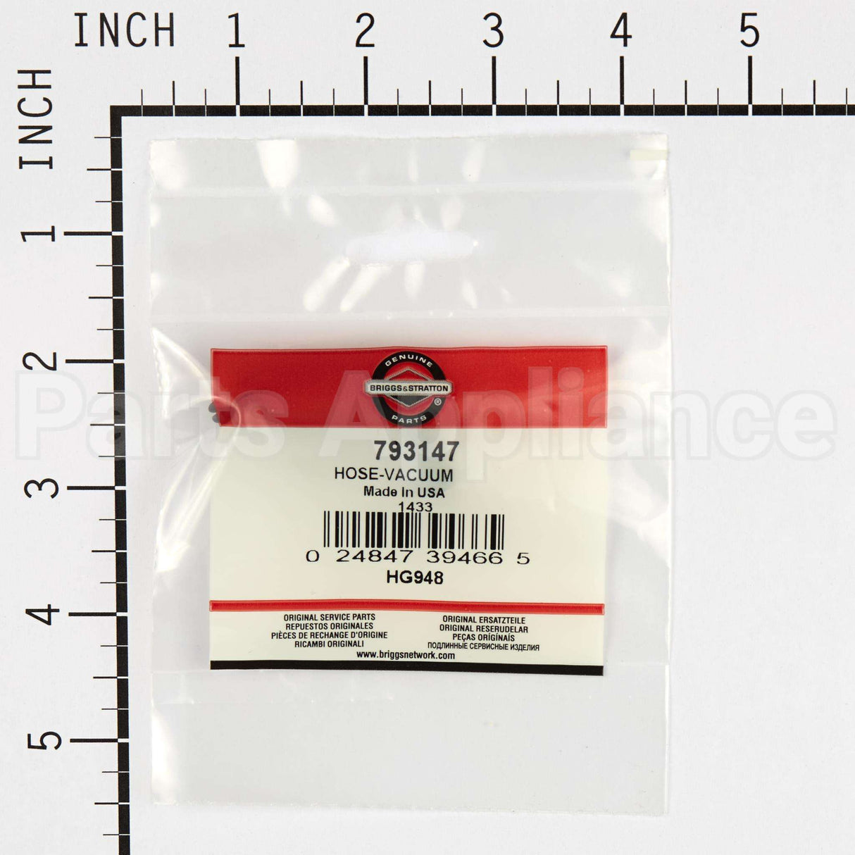 793147 Briggs & Stratton Hose-Vacuum