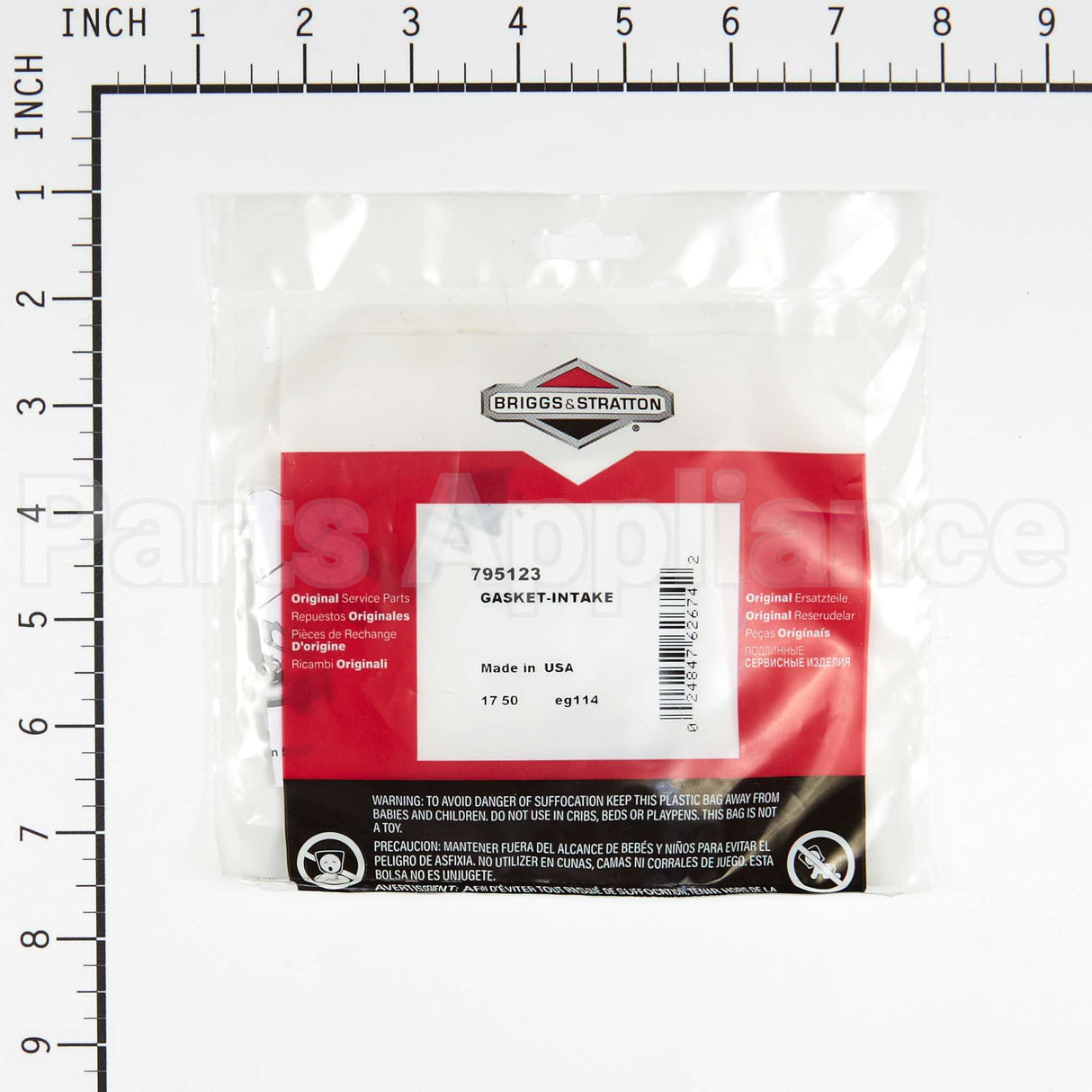 795123 Briggs & Stratton Gasket-Intake