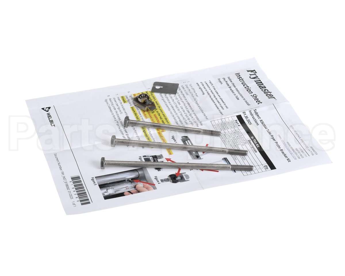 8263844 Frymaster Tube Fryer Probe Bracket Kit