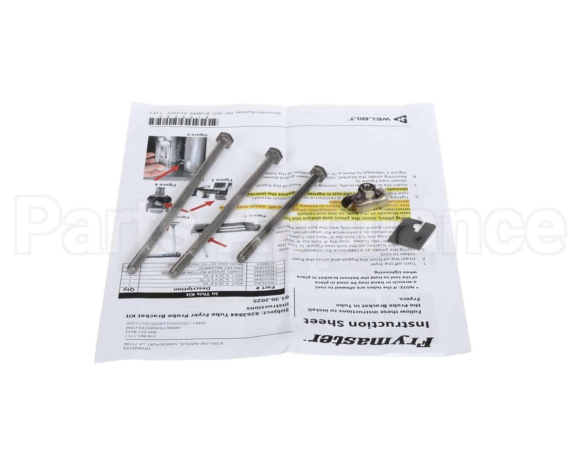 8263844 Frymaster Tube Fryer Probe Bracket Kit