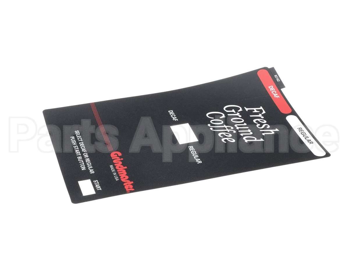 83162 Grindmaster Cecilware Decal, 250 Frnt