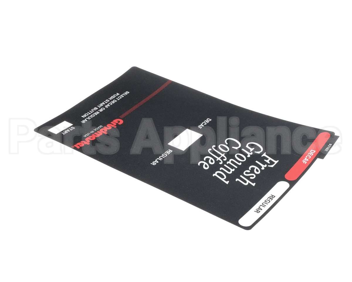 83162 Grindmaster Cecilware Decal, 250 Frnt