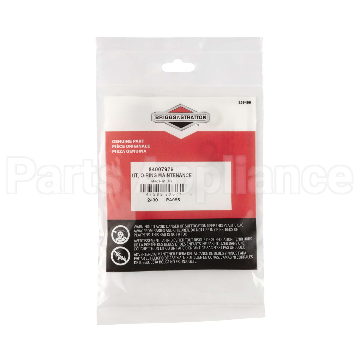 84007979 Briggs & Stratton Kit O-Ring Maintenance