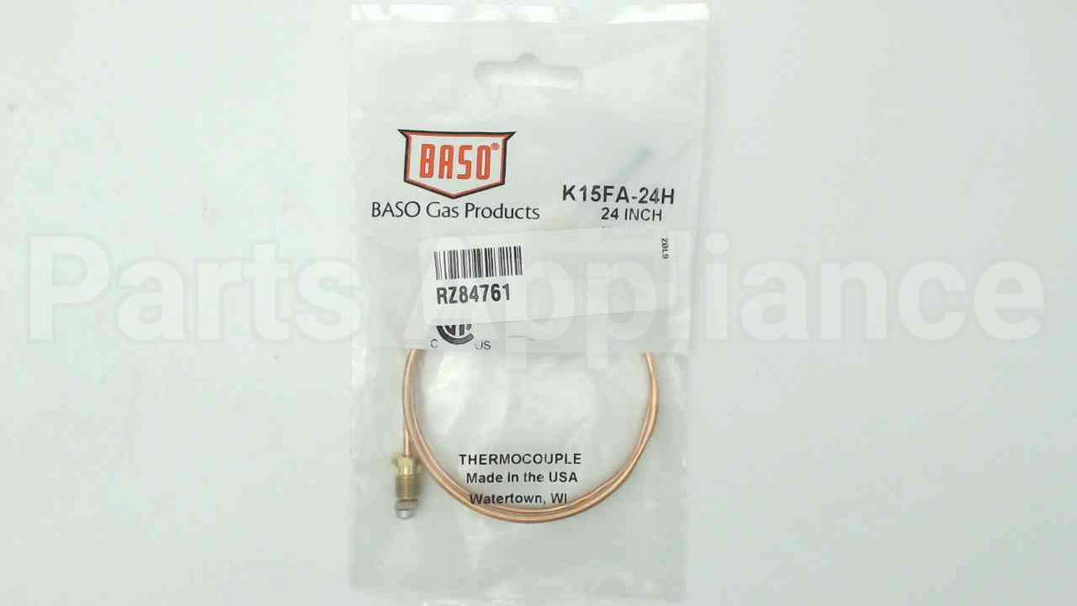 84761 Reznor 24" Thermocouple,Snap-In Type