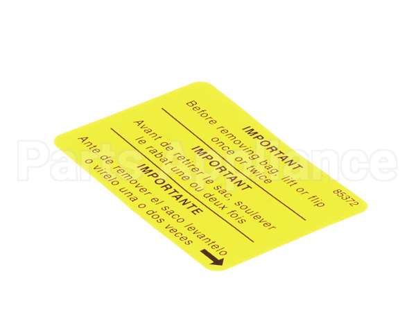 85372 Grindmaster Cecilware Decal, 875 Flip To Clean Out