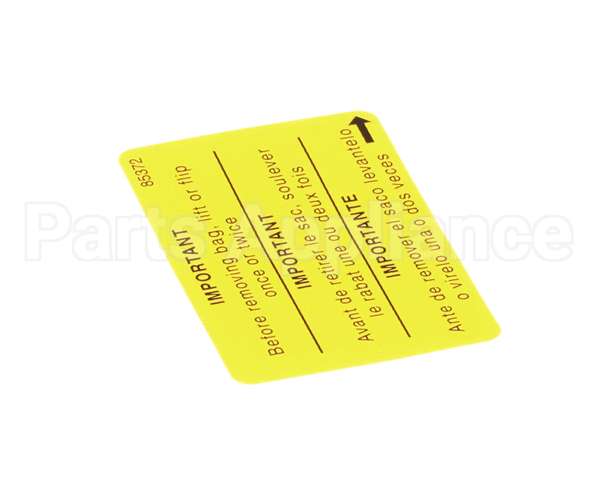 85372 Grindmaster Cecilware Decal, 875 Flip To Clean Out