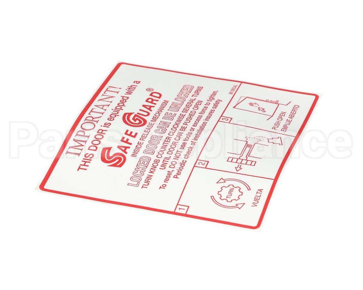 90028DECAL Kason Decal- Safeguard Mech