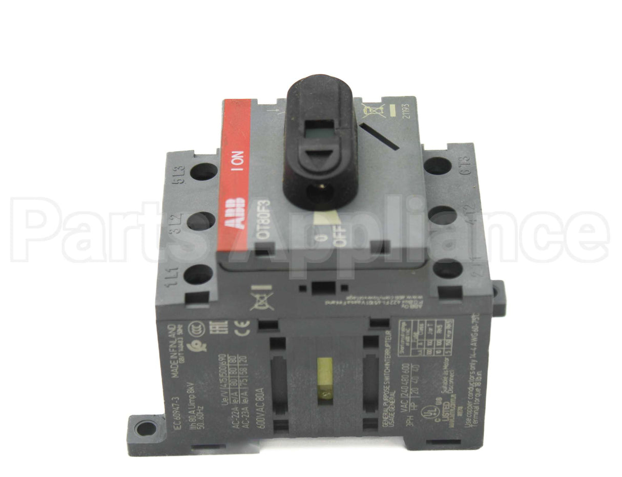 93J31 Lennox 3 Pole 80Amp Disconnect Switch