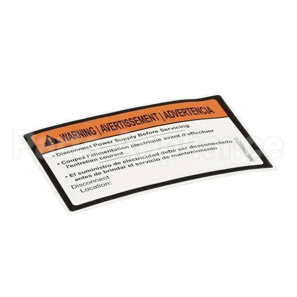 9905-004-08-16 Compatible Jackson Decal, Disconnect Power Warning (Ecolab