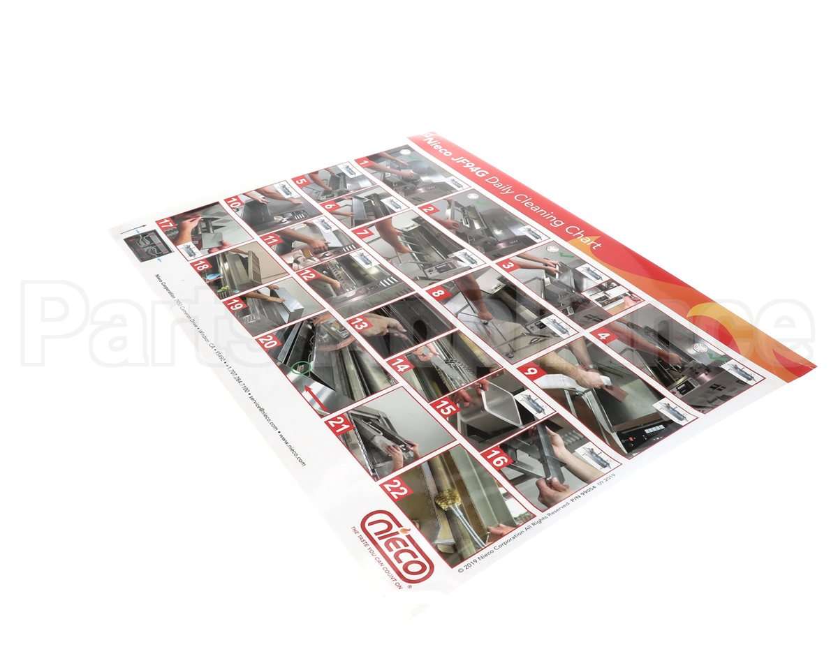99054 Nieco Cleaning Chart-No Verbiage