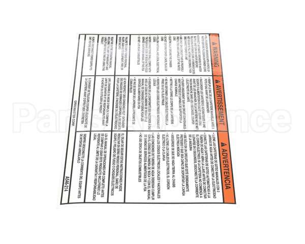 A546-214 Grindmaster Cecilware Label, Warning, Startup Instr