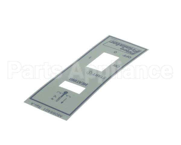 A6066401 Pitco Label,Ovly Fr Panel 7-2,7-3,7-4 Wk