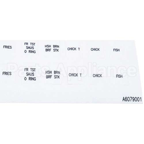 A6079001 Compatible Pitco Lbl, Decal Overly Cmptr B.k