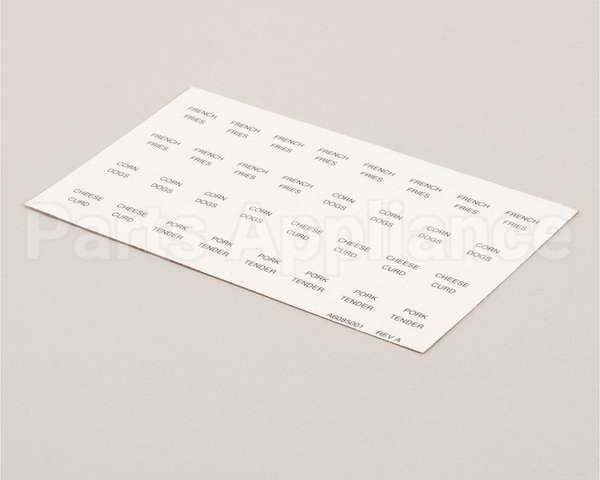 A6085001 Pitco Label,Culvers Lh