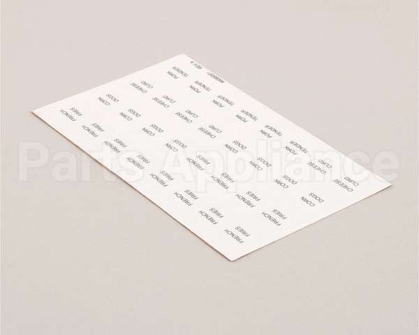 A6085001 Pitco Label,Culvers Lh