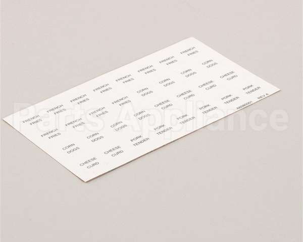 A6085001 Pitco Label,Culvers Lh